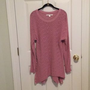 Long sweater with lace sides by LC Lauren Conrad